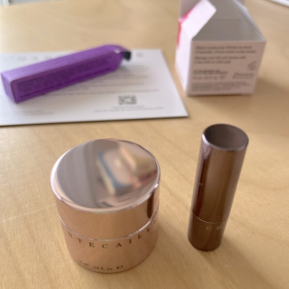 Chantecaille Mini Rose De Mai Cleansing Balm & Mini Lip Chic Amour - Picture 2 of 6